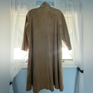 B Clemo ltd beige suede long coat .  Gorgeous fit - lined yet lightweight